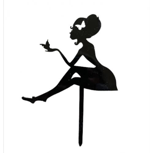 C/TOPPER GIRL SILHOUETTE BLACK C/TOPPER GIRL SILHOUETTE BLACK